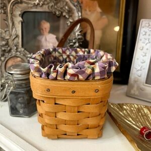 Longaberger Basket with Purple Liner